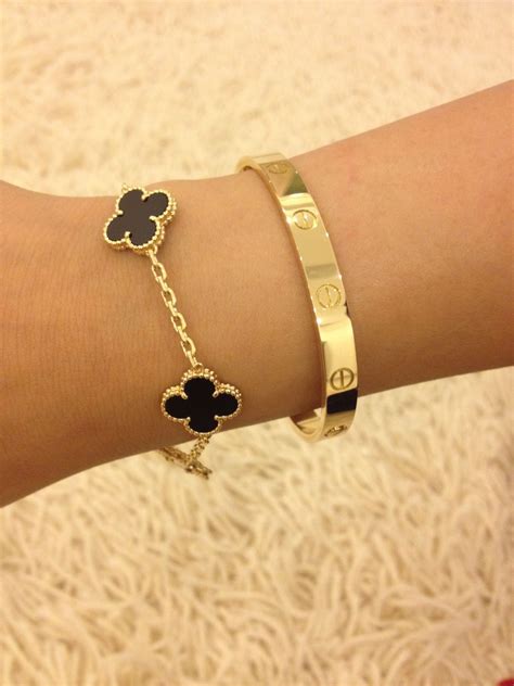 green clover bracelet cartier|authentic cartier love bracelet.